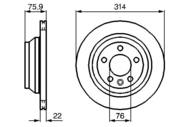 0 986 479 B72 - Tarcza hamulcowa BOSCH /tył/ VAG T5 03-