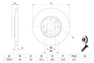 0 986 479 B73 - Tarcza hamulcowa BOSCH RENAULT CLIO III 05-