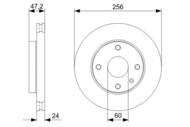 0 986 479 C01 - Tarcza hamulcowa BOSCH /przód/ DAEWOO REZZO 00-