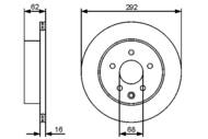 0 986 479 C12 - Tarcza hamulcowa BOSCH /tył/ NISSAN X-TRAIL 01-07