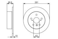 0 986 479 C21 - Tarcza hamulcowa BOSCH /tył/ LEXUS ES 06-12