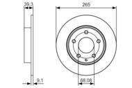 0 986 479 C26 - Tarcza hamulcowa BOSCH /tył/ MAZDA 3 13-