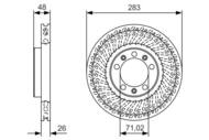 0 986 479 C33 - Tarcza hamulcowa BOSCH PSA 308 II 13-