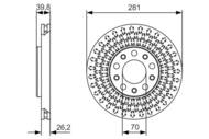 0 986 479 C42 - Tarcza hamulcowa BOSCH ALFA ROMEO GIULIETTA 10-