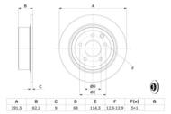 0 986 479 C60 - Tarcza hamulcowa BOSCH /tył/ NISSAN QASHQAI 07-