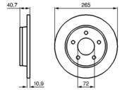 0 986 479 C77 - Tarcza hamulcowa BOSCH /tył/ MAZDA 3 03-13