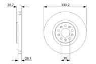 0 986 479 C82 - Tarcza hamulcowa BOSCH /przód/ ALFA ROMEO 159 05-