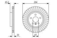 0 986 479 C91 - Tarcza hamulcowa BOSCH /przód/ BMW 2 F45,F46 14-