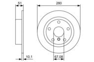 0 986 479 C92 - Tarcza hamulcowa BOSCH /tył/ BMW 2 F45 14-