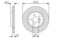 0 986 479 C93 - Tarcza hamulcowa BOSCH /przód/ BMW 2 F45 14-