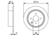 0 986 479 D18 - Tarcza hamulcowa BOSCH /tył/ NISSAN TIIDA 05-13