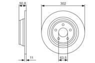 0 986 479 D37 - Tarcza hamulcowa BOSCH /tył/ FORD MONDEO 14-