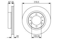 0 986 479 R46 - Tarcza hamulcowa BOSCH /przód/ TOYOTA HILUX 07- (+ESP)