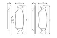 0 986 492 020 - Klocki hamulcowe BOSCH FORD FIESTA 89-00