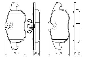 0 986 494 044 - Klocki hamulcowe BOSCH 