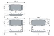 0 986 494 090 - Klocki hamulcowe BOSCH /tył/ NISSAN X-TRAIL 01-