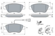 0 986 494 113 - Klocki hamulcowe BOSCH FIAT GRANDE PUNTO 05-