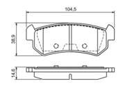 0 986 494 133 - Klocki hamulcowe BOSCH /tył/ DAEWOO LACETTI 04-