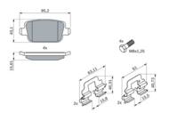 0 986 494 214 - Klocki hamulcowe BOSCH /tył/ FORD MONDEO 07-