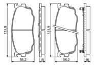 0 986 494 258 - Klocki hamulcowe BOSCH MAZDA 626 KOMBI 97-02