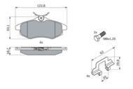 0 986 494 262 - Klocki hamulcowe BOSCH PSA C3 1,1-1,4HDI 02-