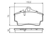 0 986 494 265 - Klocki hamulcowe BOSCH /tył/ PORSCHE BOXSTER 96-