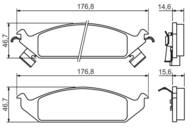 0 986 494 313 - Klocki hamulcowe BOSCH CHRYSLER STRATUS 95-01