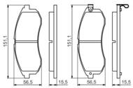 0 986 494 362 - Klocki hamulcowe BOSCH MITSUBISHI L200 01-