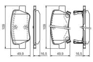 0 986 494 403 - Klocki hamulcowe BOSCH /tył/ TOYOTA AVENSIS 09-