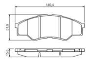 0 986 494 425 - Klocki hamulcowe BOSCH /przód/ TOYOTA HILUX 06-