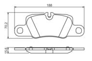 0 986 494 431 - Klocki hamulcowe BOSCH PORSCHE PANAMERA 09-