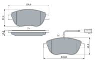 0 986 494 464 - Klocki hamulcowe BOSCH FIAT BRAVO II 07- PRZÓ