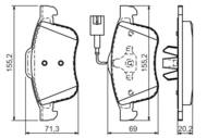 0 986 494 465 - Klocki hamulcowe BOSCH /przód/ ALFA ROMEO GIULIETTA 10-