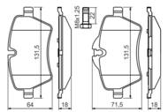 0 986 494 489 - Klocki hamulcowe BOSCH MINI COUNTRYMAN 10-