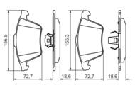 0 986 494 492 - Klocki hamulcowe BOSCH OPEL VECTRA C 05-08 2,8 V6 TURBO