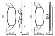 0 986 494 495 - Klocki hamulcowe BOSCH /tył/ CHRYSLER VOYAGER 96-01