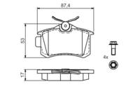 0 986 494 516 - Klocki hamulcowe BOSCH gr.17mm (odp.GDB1813)