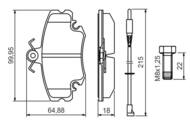 0 986 494 522 - Klocki hamulcowe BOSCH /przód/ RENAULT ESPACE 84-90