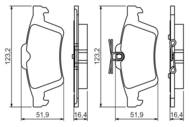 0 986 494 528 - Klocki hamulcowe BOSCH /tył/ PSA 508 10-