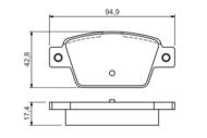 0 986 494 536 - Klocki hamulcowe BOSCH /tył/ FIAT BRAVO II 07-