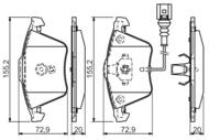 0 986 494 550 - Klocki hamulcowe BOSCH VAG TT 06- /z czujnikiem/