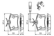 0 986 494 599 - Klocki hamulcowe BOSCH /tył/ VAG SHARAN 00-