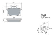 0 986 494 600 - Klocki hamulcowe BOSCH /tył/ RENAULT MEGANE 08-