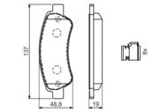 0 986 494 604 - Klocki hamulcowe BOSCH /tył/ PSA JUMPER 06-