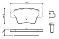 0 986 494 605 - Klocki hamulcowe BOSCH /tył/ PSA C4 04-