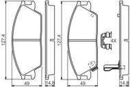 0 986 494 620 - Klocki hamulcowe BOSCH HYUNDAI ACCENT 94-99