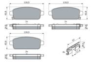 0 986 494 634 - Klocki hamulcowe BOSCH /tył/ OPEL ASTRA J 09-