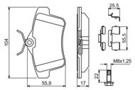 0 986 494 640 - Klocki hamulcowe BOSCH /tył/ PSA 3008 09-