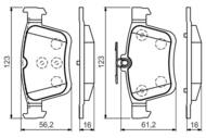 0 986 494 659 - Klocki hamulcowe BOSCH /tył/ VAG GOLF VII 12-