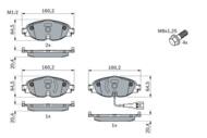 0 986 494 660 - Klocki hamulcowe BOSCH VAG GOLF VII 12- /odp.GDB1956/